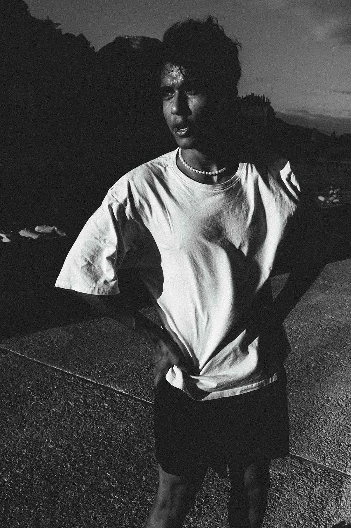 Portrait of a focused parkour athlete