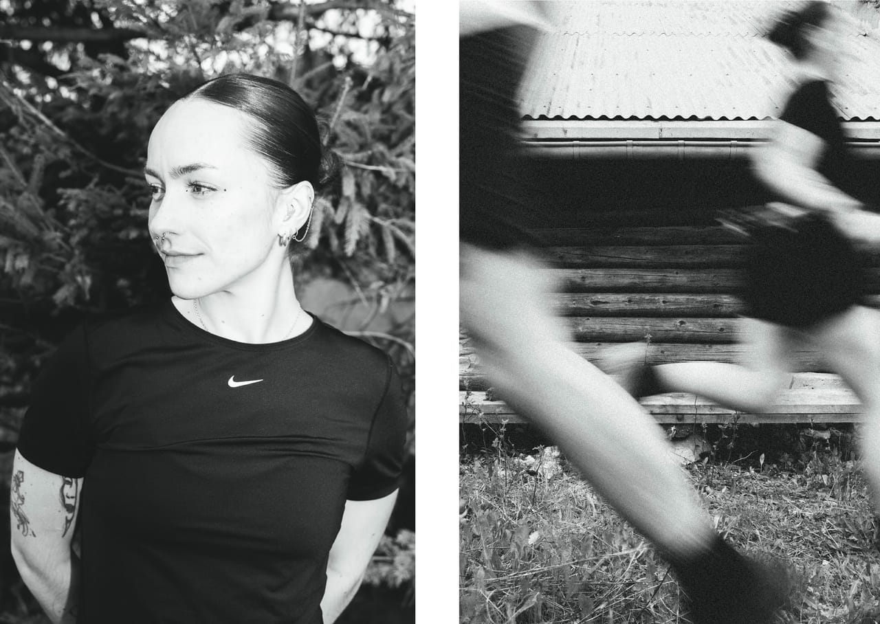 Runners in motion