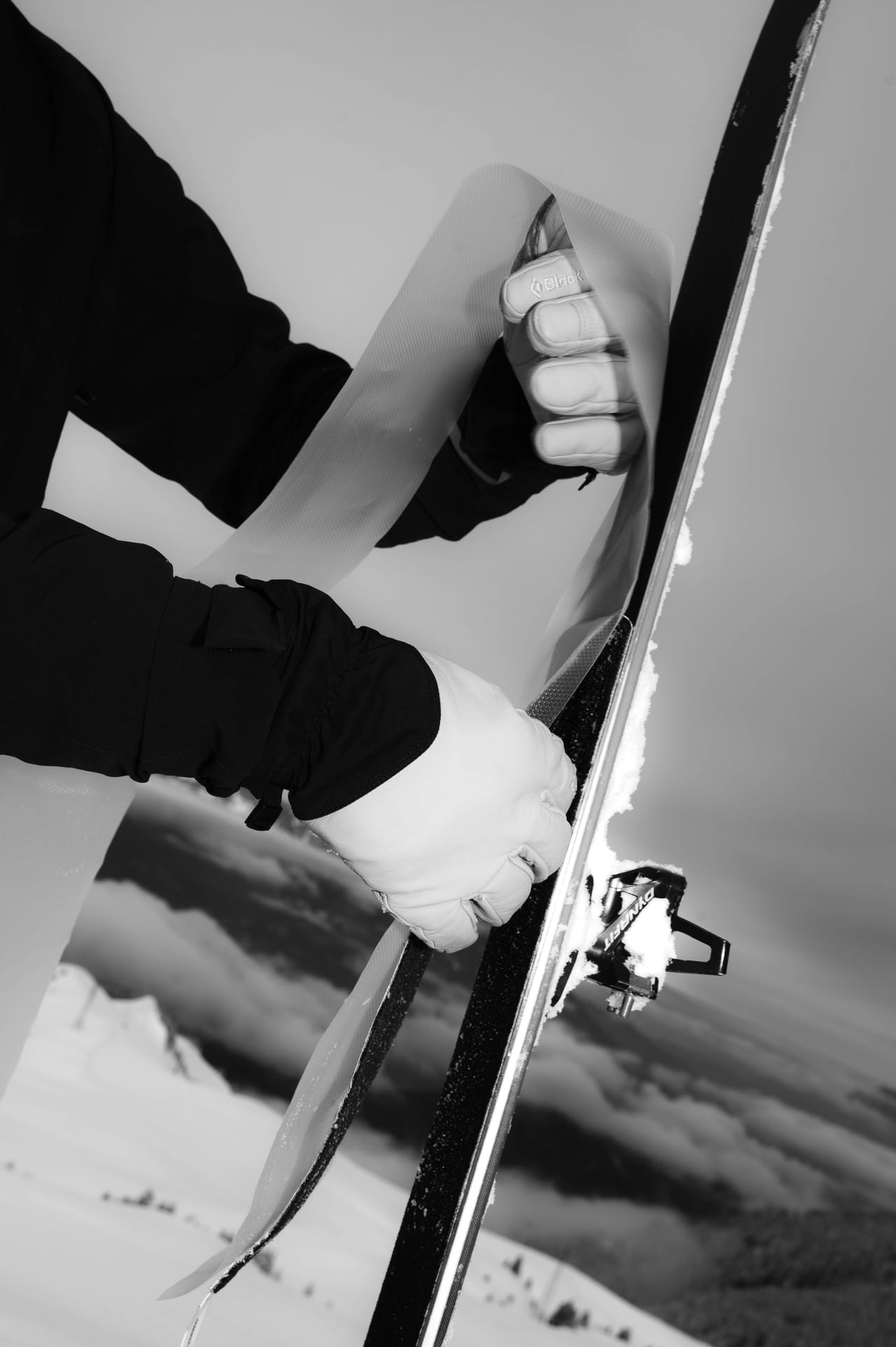 Ski touring in the mountains