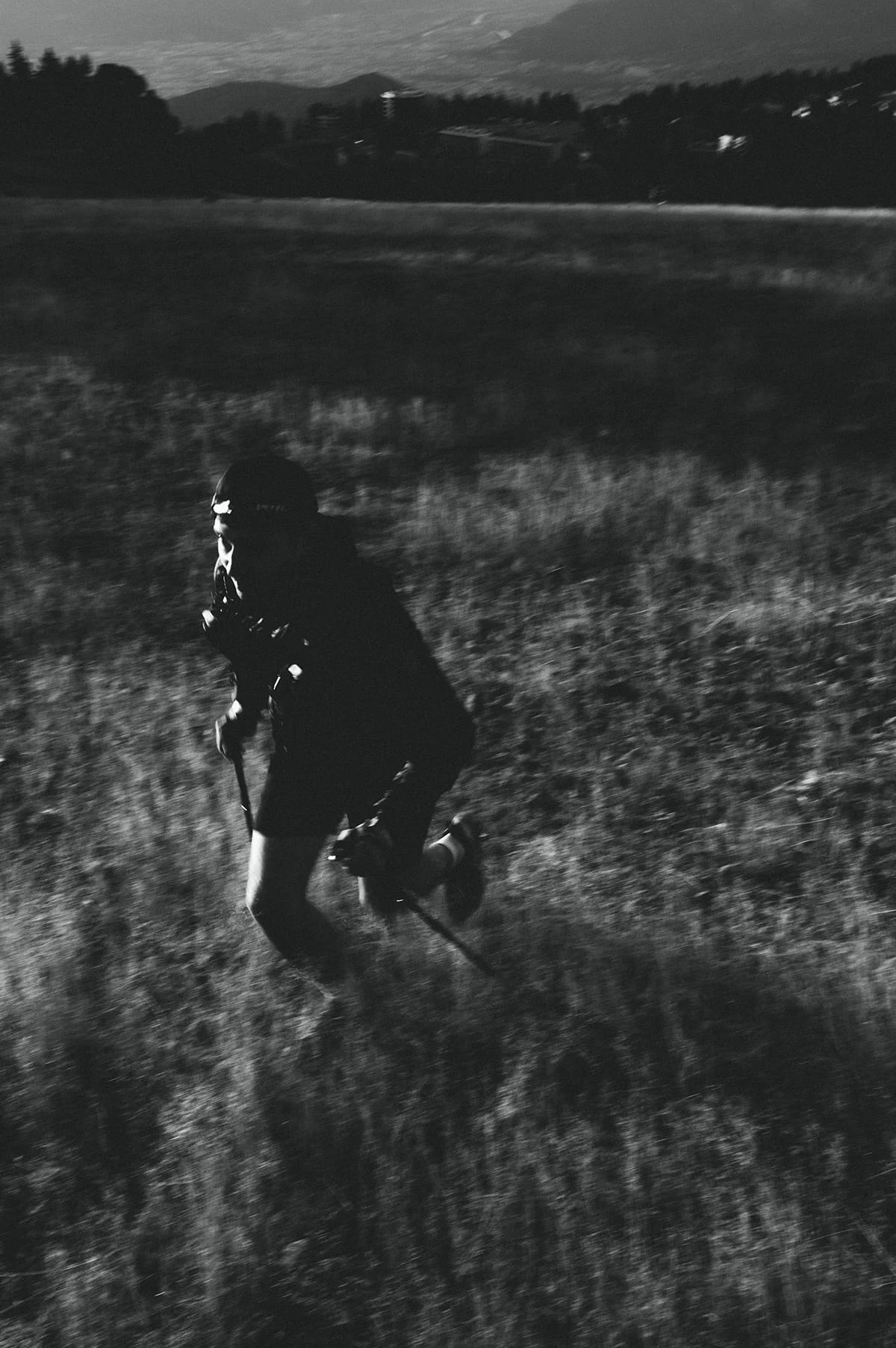 Man running up in Grenoble